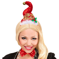 Mini čiapka Santa s motýlikom a zvončekom